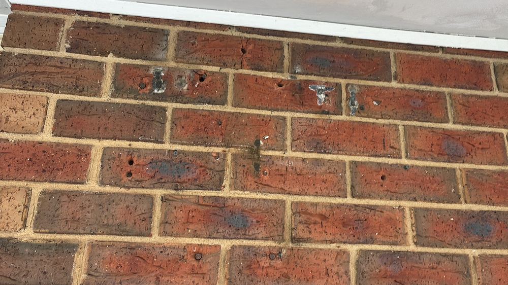 Brick veneer cracks wide enough to admit moisture into the wall, found during a pre-purchase inspection in Darley